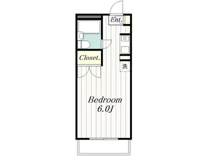 パークレイン三田(1K/1階)の間取り写真