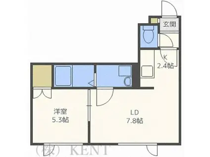 グランリーオ(1LDK/3階)の間取り写真
