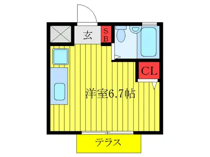 アヴァンセ西ヶ原(ワンルーム/1階)の間取り写真