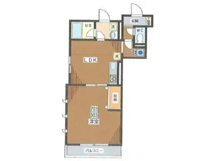 レガシエ(1LDK/3階)の間取り写真