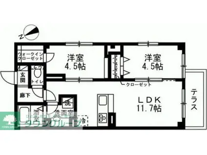ULUSONARE(2LDK/1階)の間取り写真