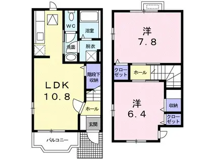 エアリーム(2LDK/1階)の間取り写真