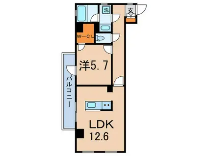 ラ・コリーナ南大塚(1LDK/3階)の間取り写真