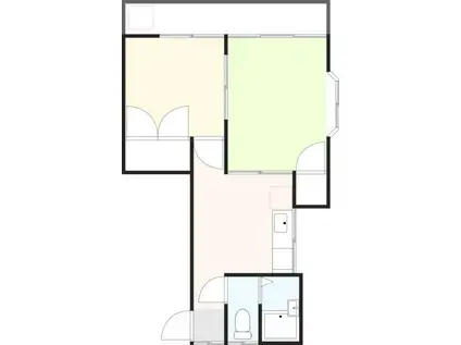 オリンポス狭山ヶ丘(2DK/2階)の間取り写真
