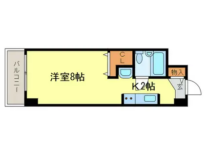 ラメール円山公園(1K/3階)の間取り写真