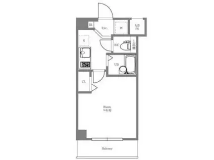 エルフラット南品川(1K/3階)の間取り写真