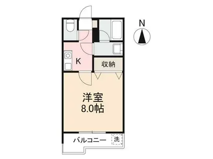 メゾンドハイツT(1K/3階)の間取り写真