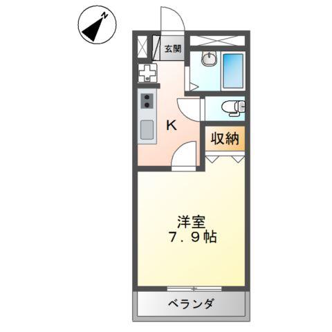 ワンハイム(1K/1階)の間取り写真