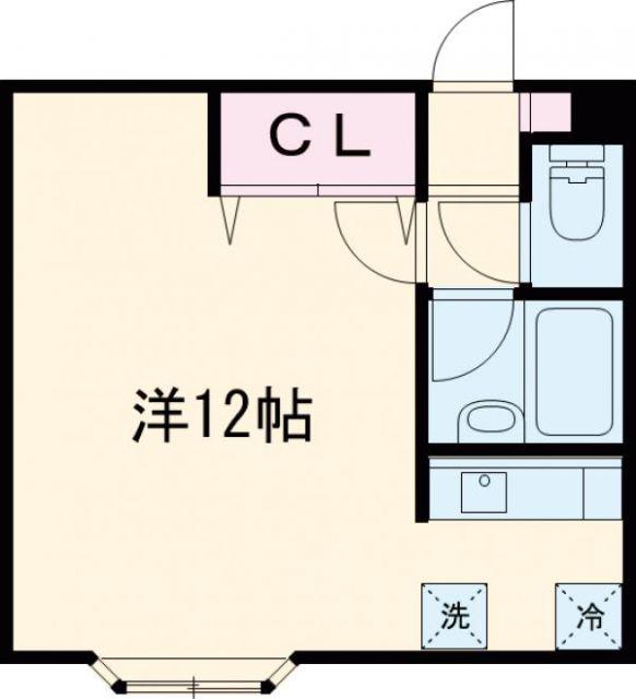 クレステージ宮前(1K/2階)の間取り写真