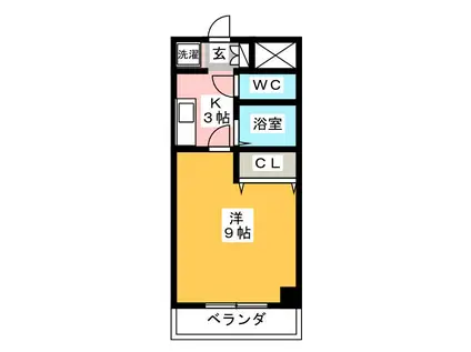 レトワル明神町ビル(1K/4階)の間取り写真