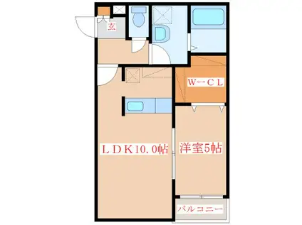 SEIKOU・Y(1LDK/2階)の間取り写真