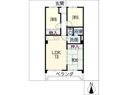 ロワールパーク(3LDK/1階)の間取り写真