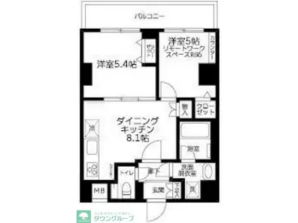 アイル押上ノルド(2DK/5階)の間取り写真