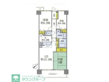 コスモ朝霞台駅前(3LDK/11階)の間取り写真