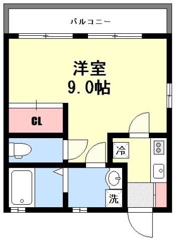 ALBA(1K/1階)の間取り写真