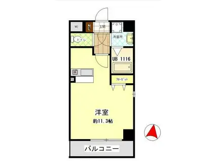 エスペランサ豊玉(ワンルーム/4階)の間取り写真