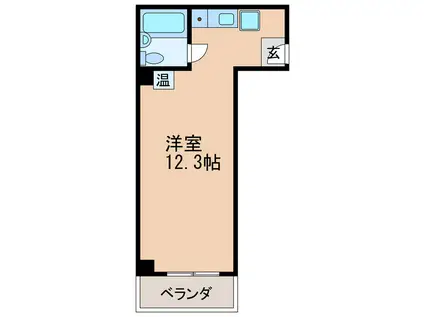 栄マンションS棟(ワンルーム/4階)の間取り写真