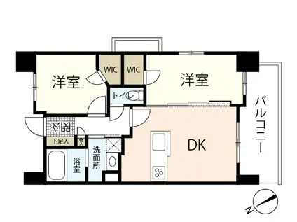 ソフィアコート江波南(2LDK/8階)の間取り写真