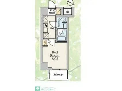 S-RESIDENCE蕨BENE(1K/7階)の間取り写真