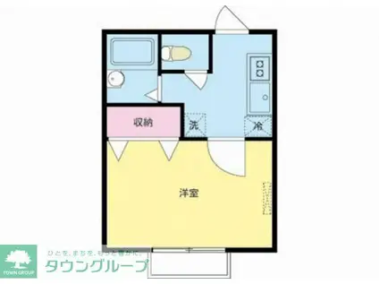 サニーコート北葛西III(1K/2階)の間取り写真