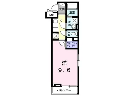 ルアーナヒル(1K/3階)の間取り写真