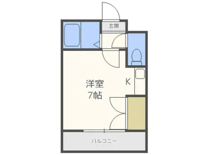 JR新宮センチュリー21(ワンルーム/2階)の間取り写真