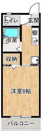 エクラ ドゥース(1K/3階)の間取り写真