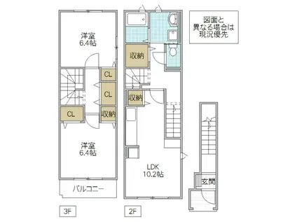 FIRSTVILLAGEKZO(2LDK/3階)の間取り写真