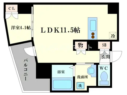 灯 -AKARI-(1LDK/3階)の間取り写真