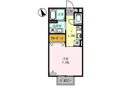 大阪モノレール本線 柴原阪大前駅 徒歩16分 2階建 築23年(1K/2階)の間取り写真