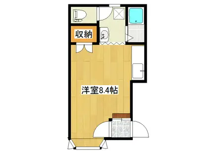 博ハイツ(ワンルーム/1階)の間取り写真