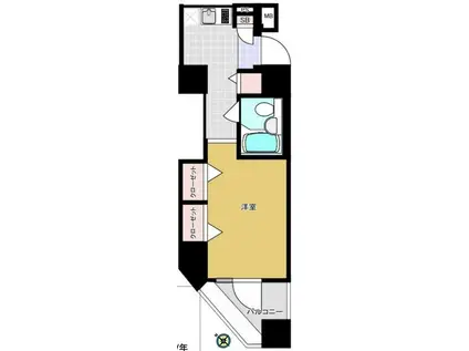 日神デユオステージ笹塚東館(1K/13階)の間取り写真