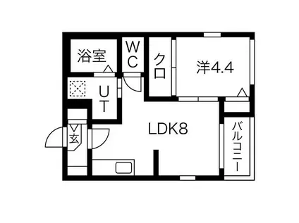 SAKURA(1LDK/3階)の間取り写真