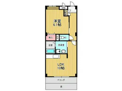 レザンブライド(1LDK/1階)の間取り写真