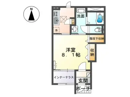 ドリーム シーティー(1K/1階)の間取り写真