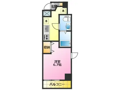 プレスト武蔵小杉(1K/3階)の間取り写真