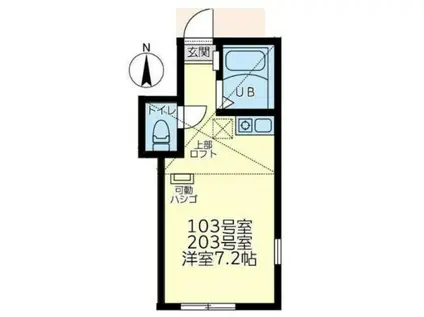 ユナイト池辺シャビエル(ワンルーム/1階)の間取り写真