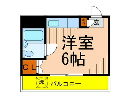 エクセルハイム駒沢(ワンルーム/4階)の間取り写真