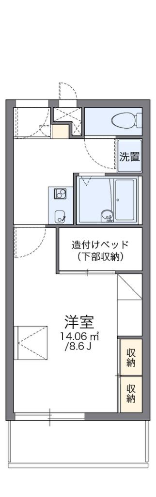 レオパレスMSINNI(1K/2階)の間取り写真