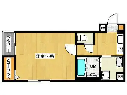 STELLA南町(1K/1階)の間取り写真