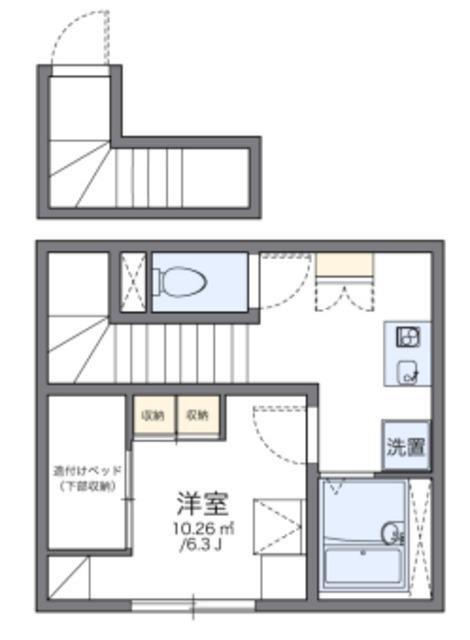 レオパレスブランポルト(1K/2階)の間取り写真