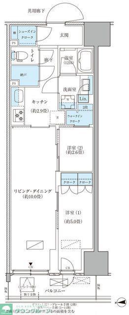 パークアクシス品川天王洲アイル(2SLDK/7階)の間取り写真