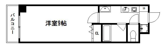 ポポラーレ御池(1K/3階)の間取り写真