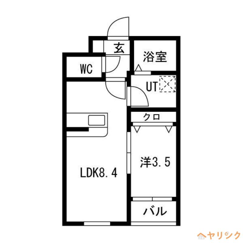 WANSTERRACE長久手(1LDK/2階)の間取り写真