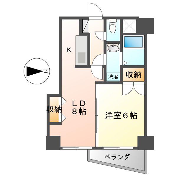 第3タジックビル(1LDK/2階)の間取り写真