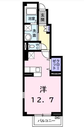 パステル(ワンルーム/1階)の間取り写真