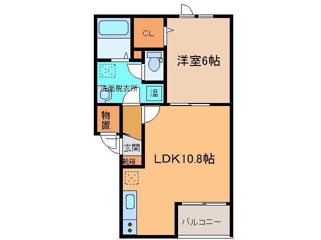 太陽ホーム(1LDK/1階)の間取り写真
