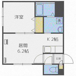 フォートレスN14(1LDK/1階)の間取り写真