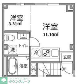 BEL FIORE SENJU(ワンルーム/1階)の間取り写真