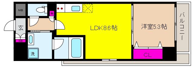 CIRUERA KONAN YAMATE(1LDK/6階)の間取り写真
